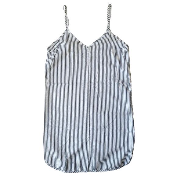 Sandro Paris Womens Dress Large Isabelle Floral Lace Mini Blue White Stripe EUC - Picture 11 of 15